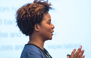 side profile of a woman